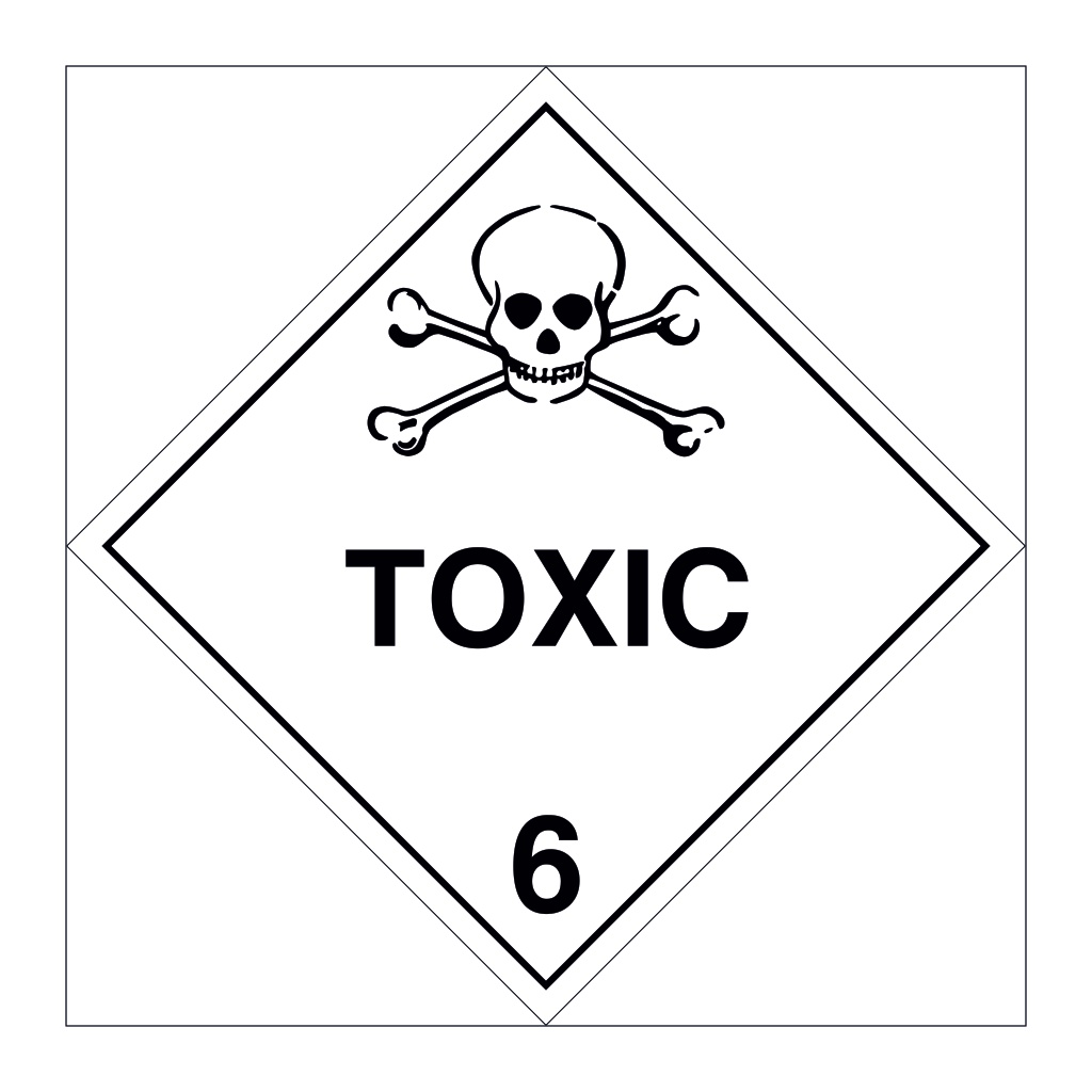 Hazard diamond Class 6.1 Toxic substances (Marine Sign)