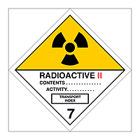 Hazard diamond Class 7 Radioactive category II (Marine Sign)