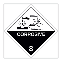 Hazard diamond Class 8 Corrosive (Marine Sign)