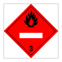Hazard diamond Class 3 Flammable liquids UN numbers display (Marine Sign)
