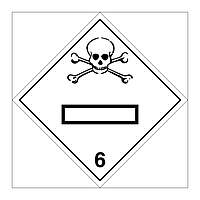 Hazard diamond Class 6.1 Toxic gases UN numbers display (Marine Sign)