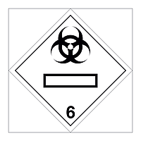 Hazard diamond Class 6.2 Infectious substance UN numbers display (Marine Sign)