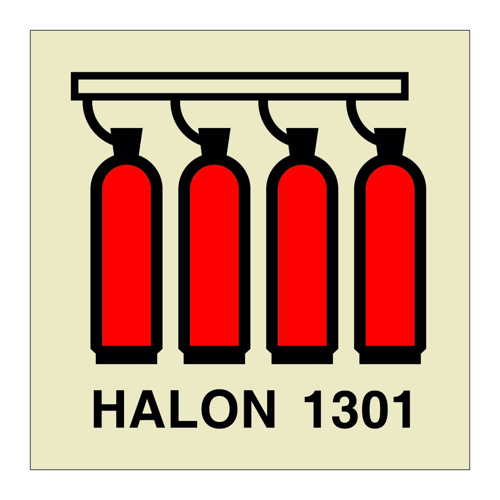 Halon 1301 Battery (Marine Sign)