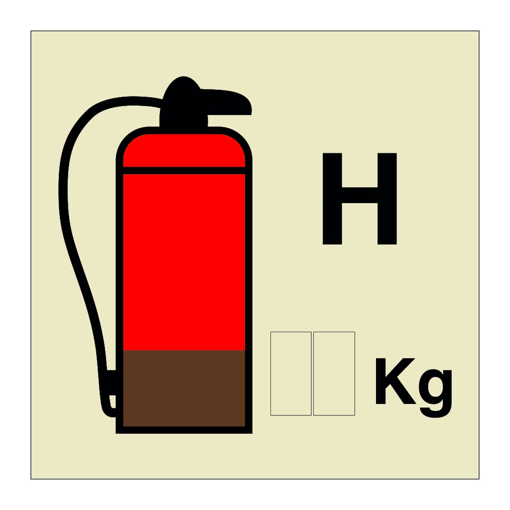 Halon fire extinguisher (Marine Sign)