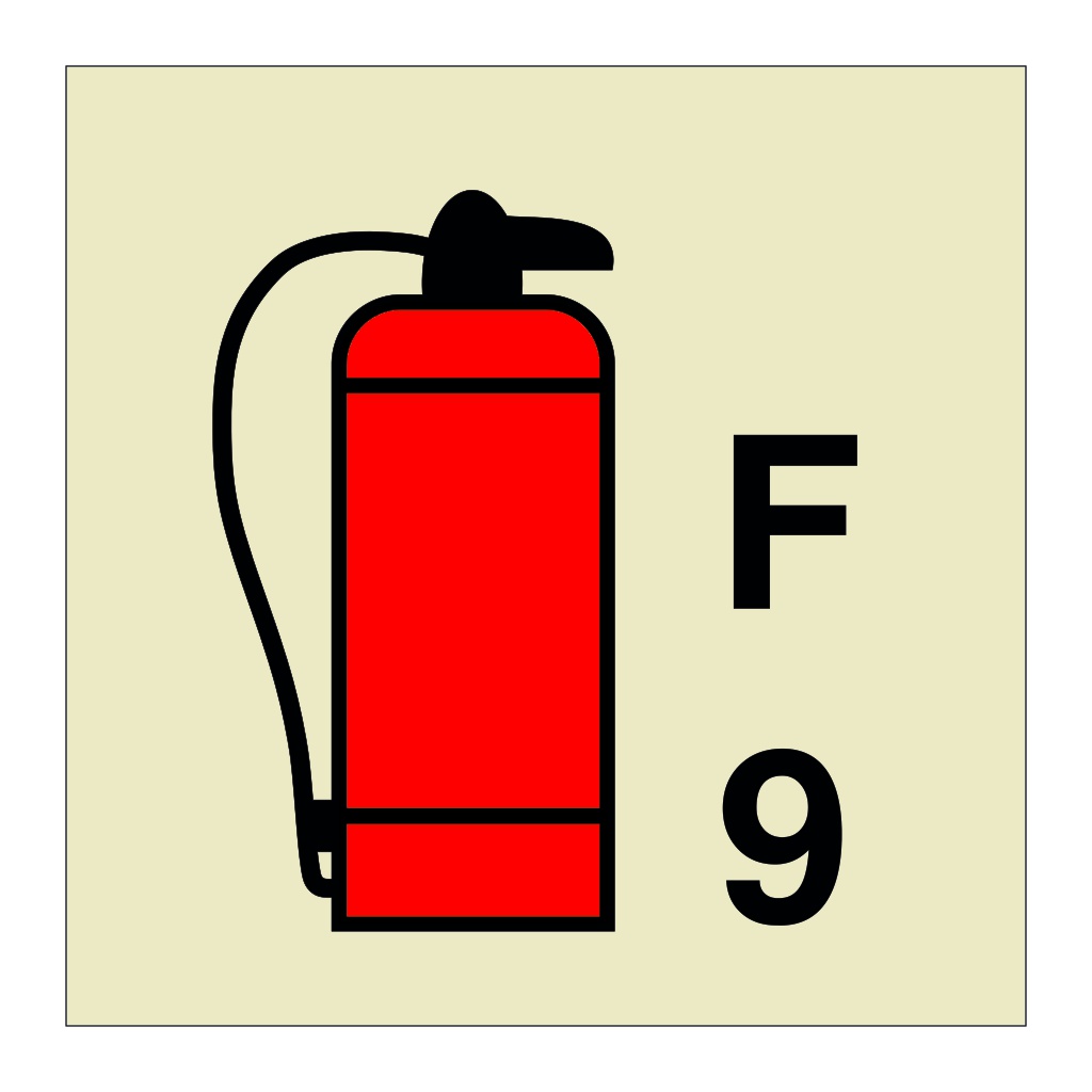 9L Foam fire extinguisher (Marine Sign)