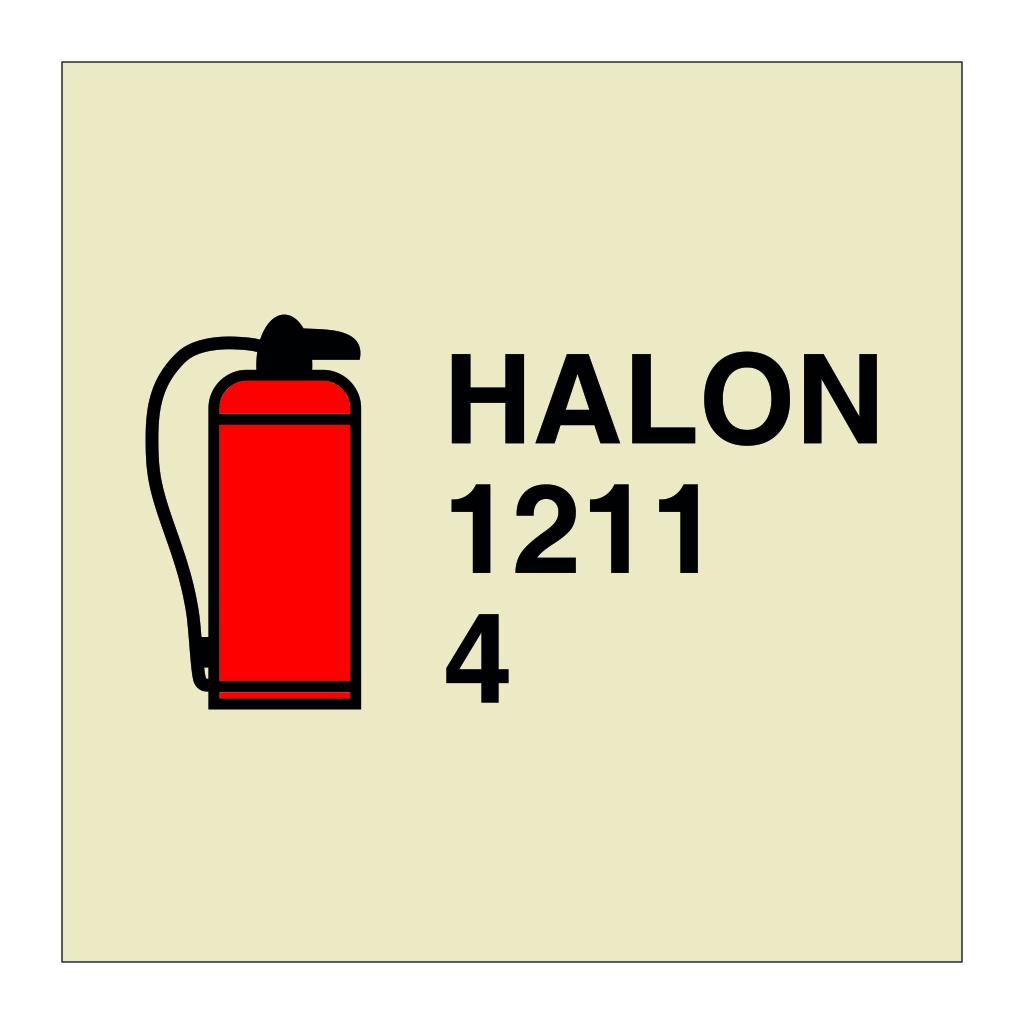 4kg Portable Halon 1211 fire extinguisher (Marine Sign)