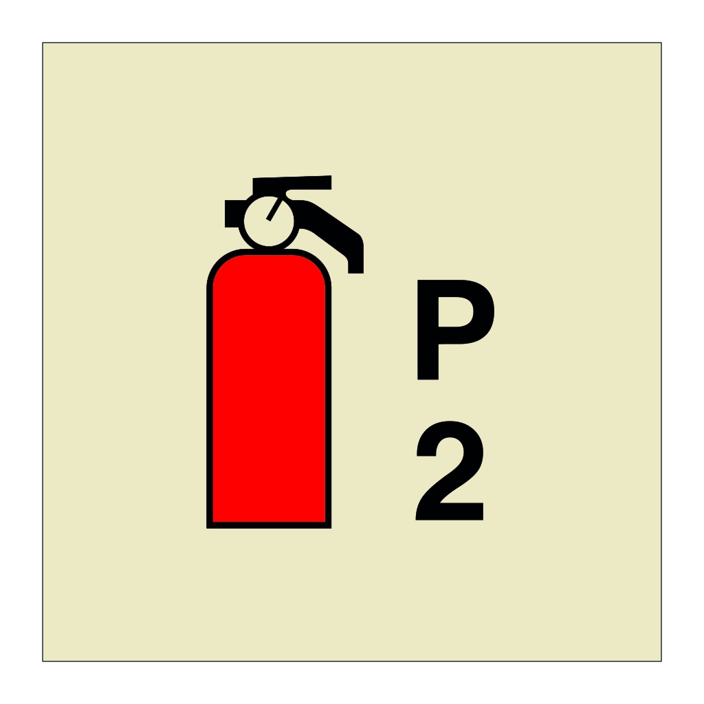 2kg Powder fire extinguisher (Marine Sign)