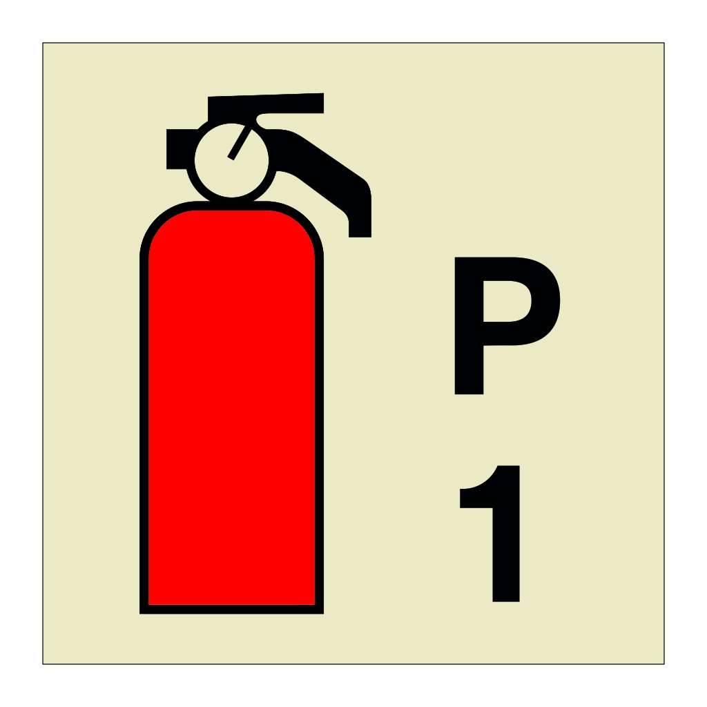 1kg Powder fire extinguisher (Marine Sign)