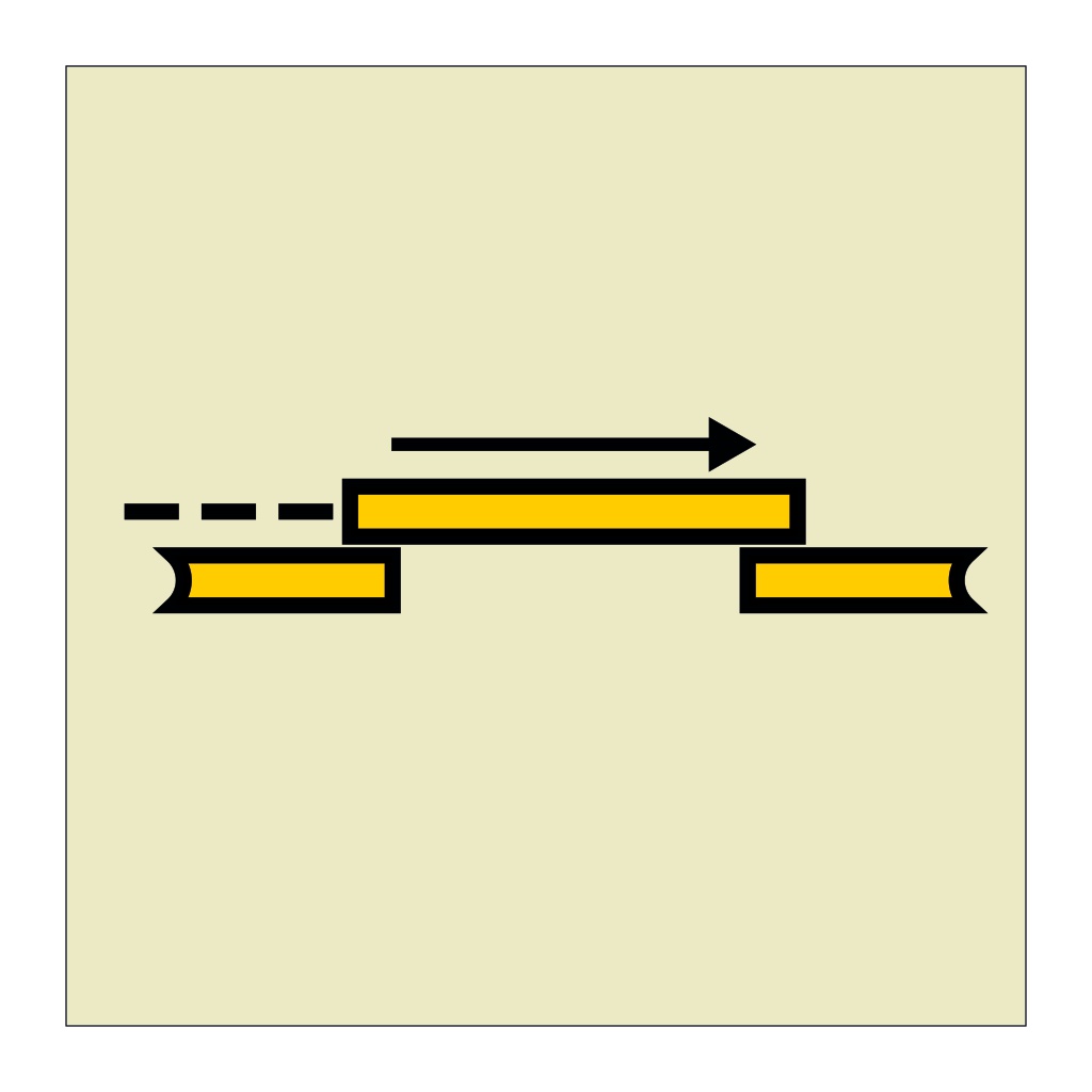 B class self closing sliding fire door (Marine Sign)