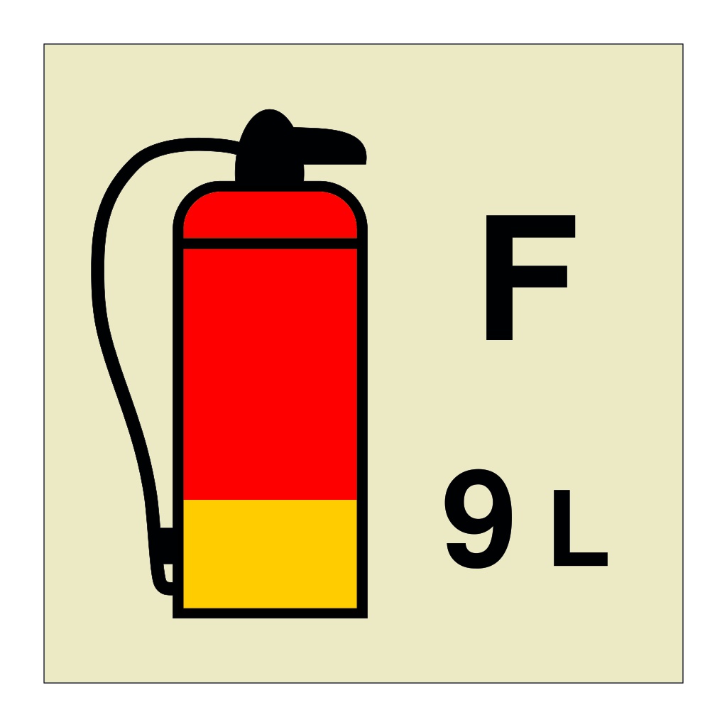 9L Foam fire extinguisher (Marine Sign)