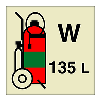 135L Wheeled water fire extinguisher (Marine Sign)