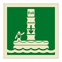 Marine evacuation chute system symbol (Marine Sign)