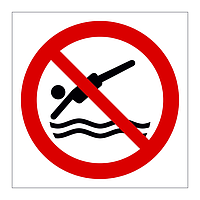 No diving symbol sign