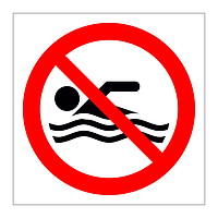 No Swimming symbol sign
