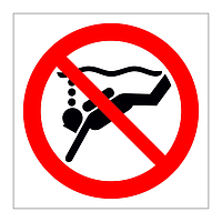 No Sub Aqua Diving symbol sign