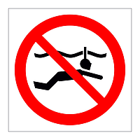 No Snorkelling symbol sign