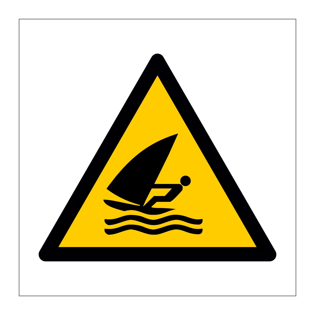 Windsurfing area symbol sign