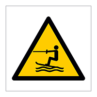 Towed water activity area symbol sign