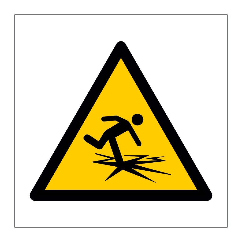 Thin Ice Symbol Sign British Safety Signs
