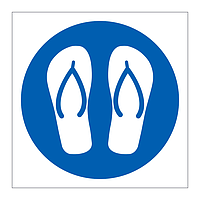 Wear flip flops symbol sign