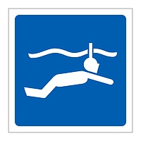 Snorkelling area symbol sign