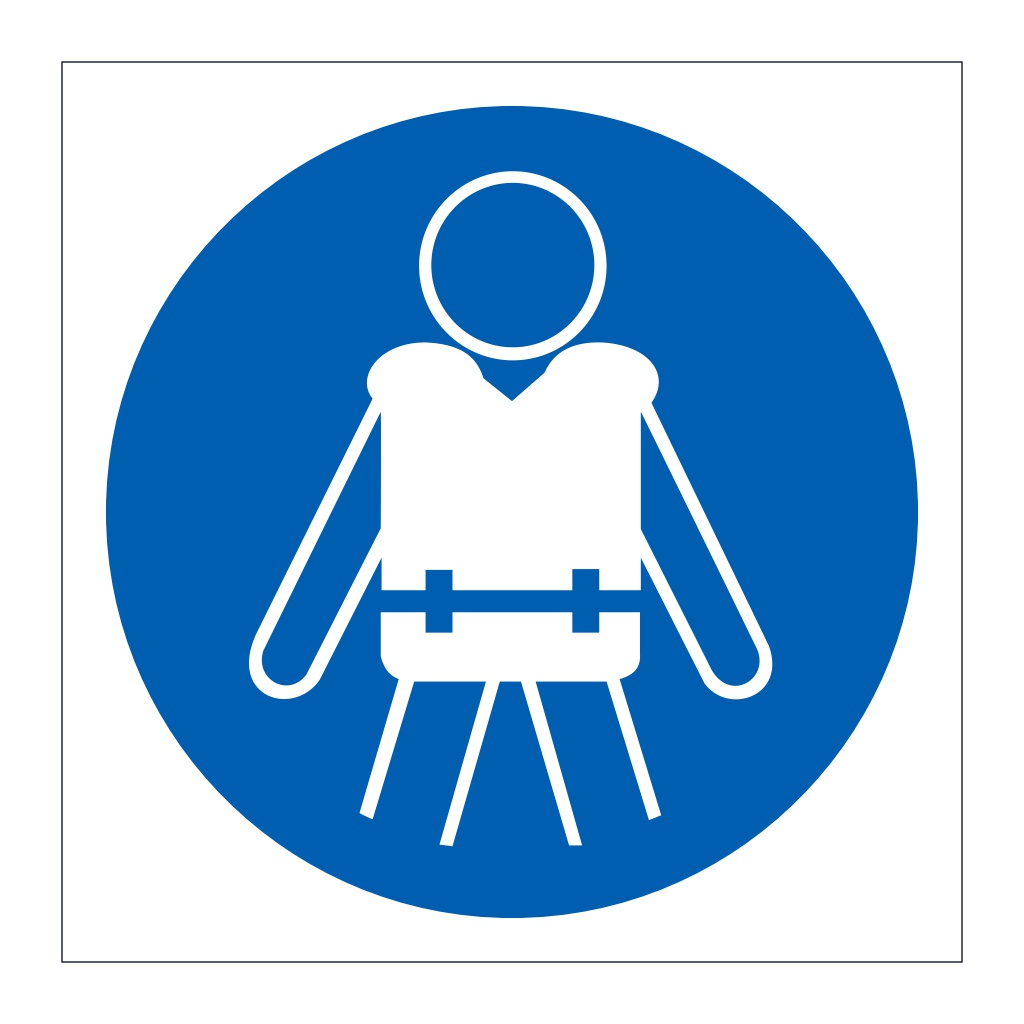 Wear personal flotation devices symbol sign | British Safety Signs