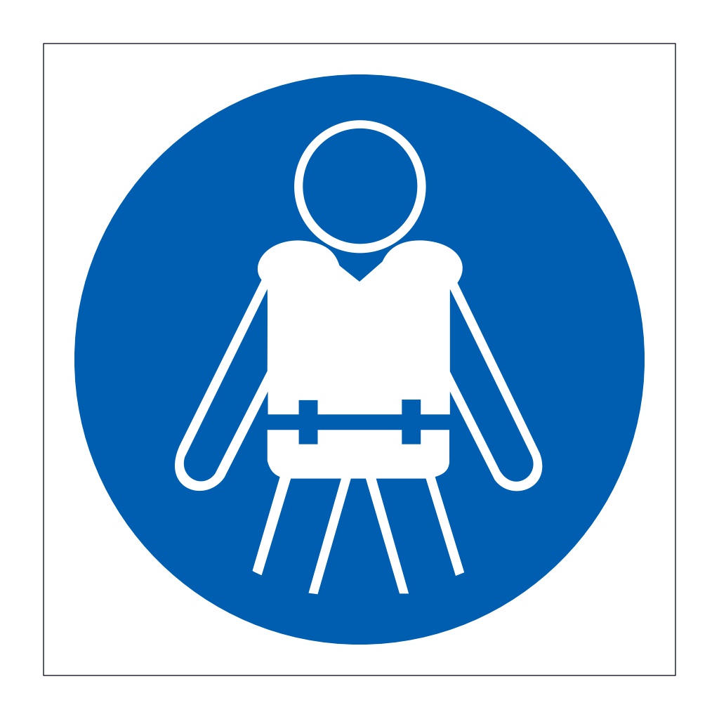 Wear personal flotation devices symbol sign