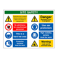 Multi-message site safety board 