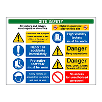 Multi-message site safety board