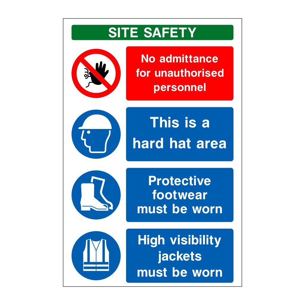 PPE V1 multi-message site safety board