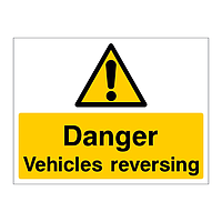 Danger Vehicles reversing sign