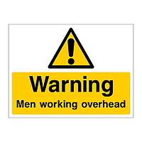Warning Men working overhead sign