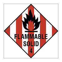 Flammable Solid Class 4 Hazard Warning Diamond sign