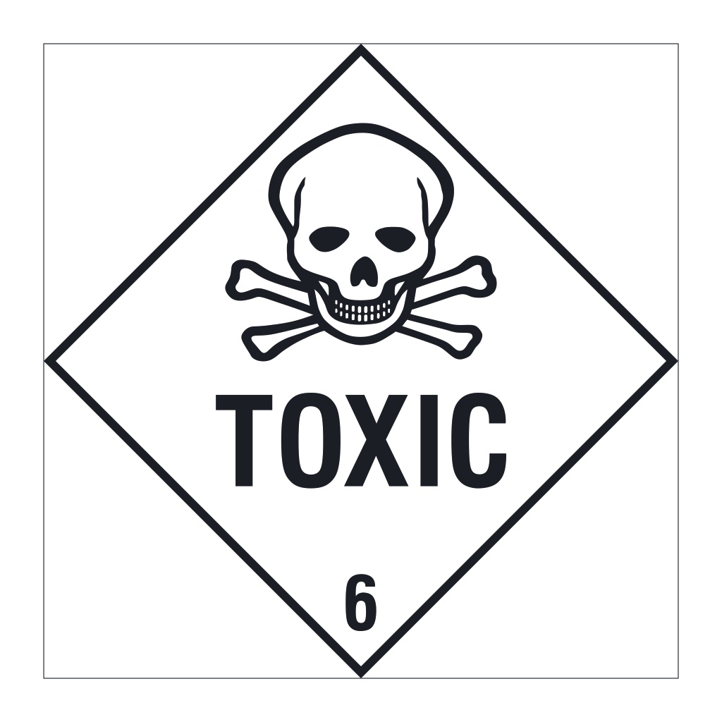 Toxic Class 6 hazard warning diamond sign