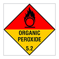 Organic peroxide Class 5.2 hazard warning diamond sign