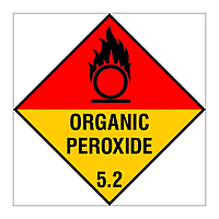 Organic Peroxide Class 5.2 Hazard Warning Diamond sign