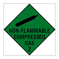 Non Flammable Compressed Gas Class 2 Hazard Warning Diamond sign
