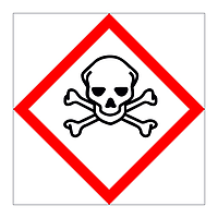 Toxic Hazard warning diamond GHS label