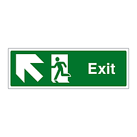 Exit arrow up left sign