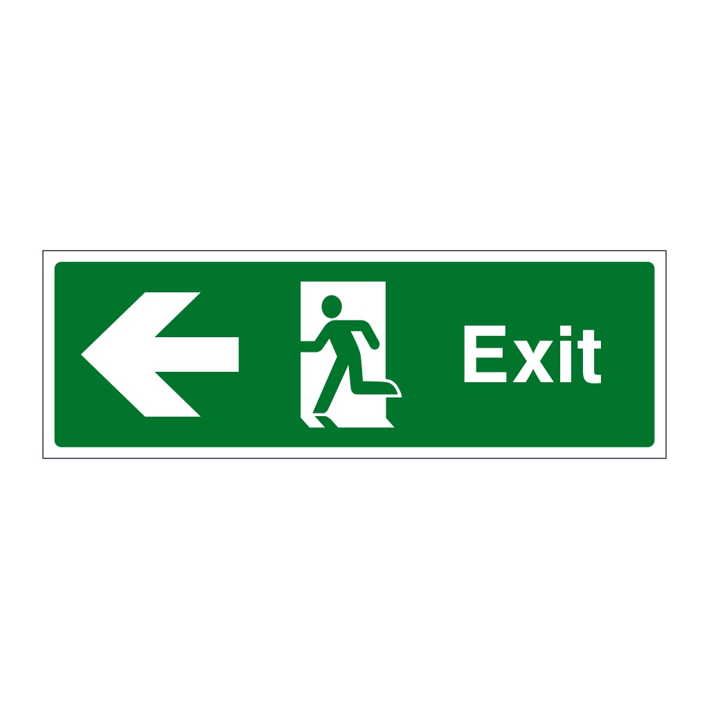 Exit arrow left sign