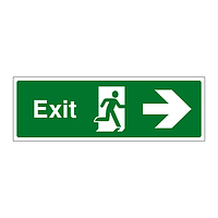 Exit with arrow right sign