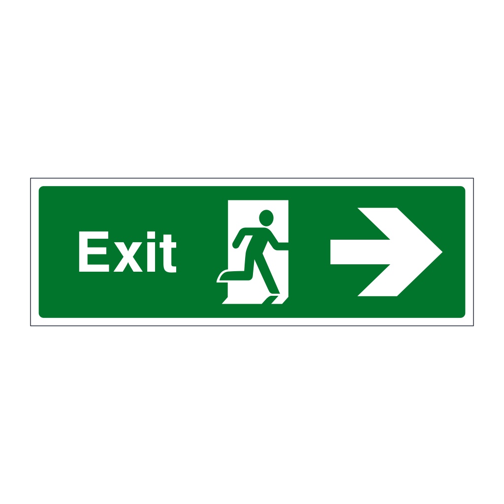 Exit with arrow right sign