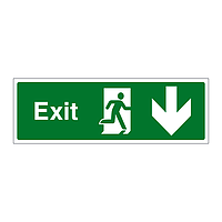 Exit arrow down sign