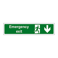 Emergency exit Arrow down sign