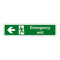Emergency exit Arrow left sign