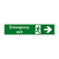 Emergency exit Arrow right sign