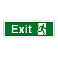 Exit Running Man Right sign
