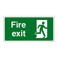 Fire exit running man right sign