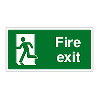 Fire exit running man left sign