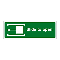 Slide to open arrow left sign